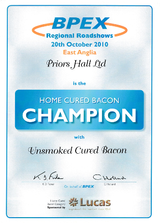 BPEX Home Cured Bacon Champion 2010