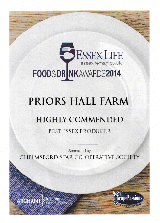 Highly Commended Best Essex Producer 2014