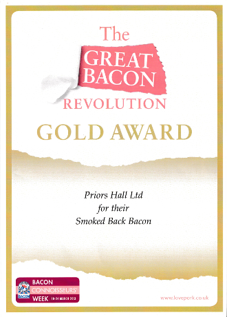The Great Bacon Revolution Gold Award for Smoked Back Bacon 2013